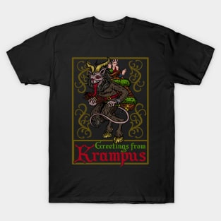 Greetings From Krampus - Christmas Devil Gift T-Shirt